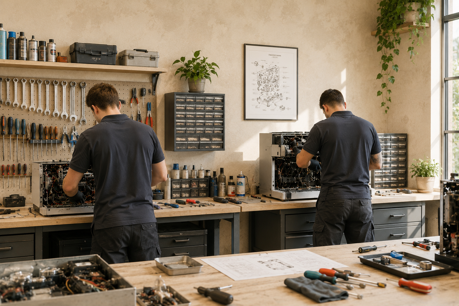 Tecnici specializzati nella riparazione di macchine da caffè professionali
