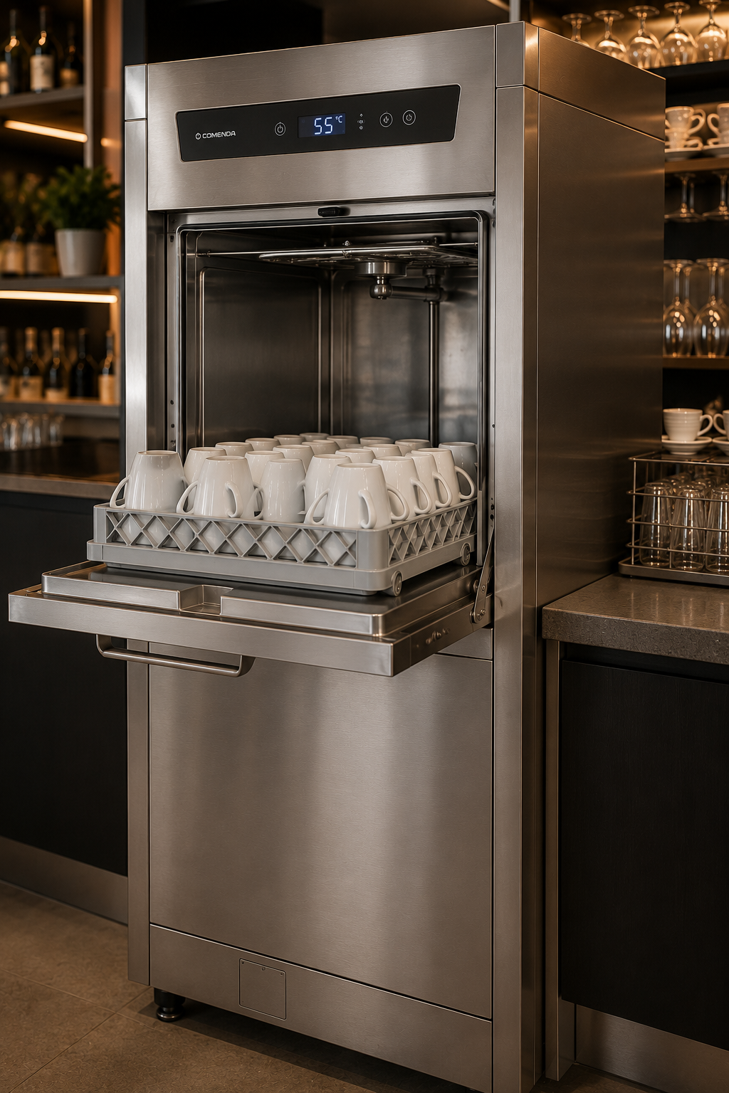 Lavatazze professionale per bar, ristoranti e caffetterie