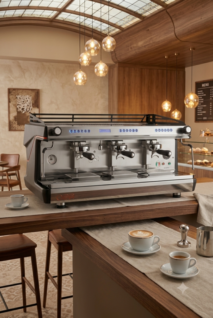 Macchina da caffè professionale a tre gruppi per bar e ristoranti